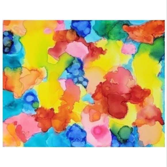 Hand Crafted Abstract Design 11x14 Inches Canvas Painting - Picture 3 of 4